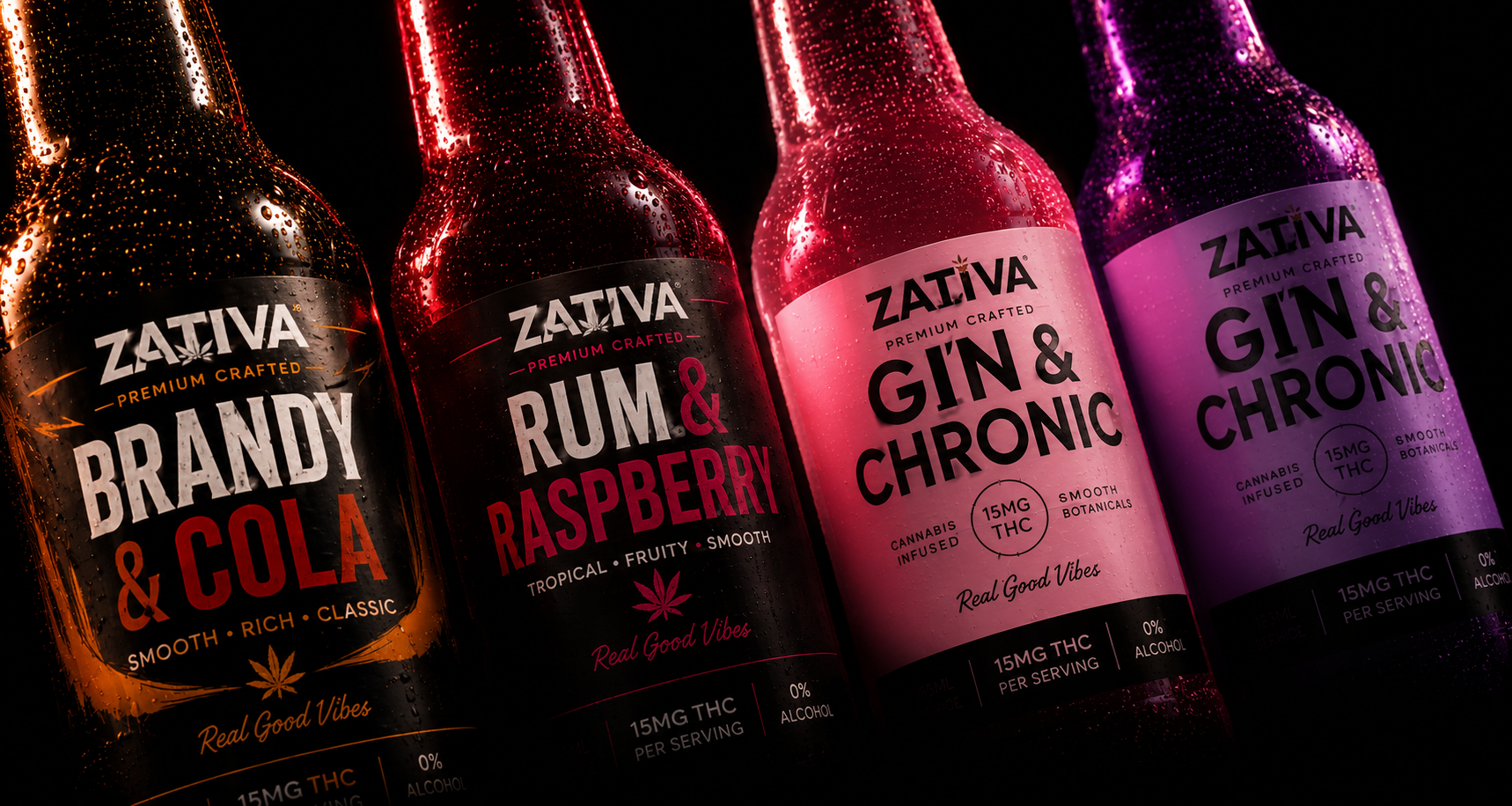 ZATIVA premium crafted cannabis-infused bottles